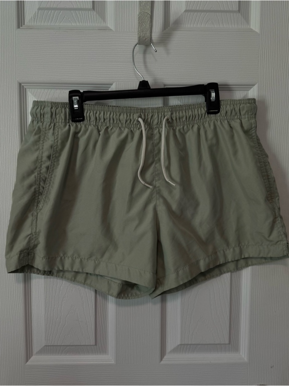 H&M Sage Green Elastic Waist Athletic Swim Shorts XL